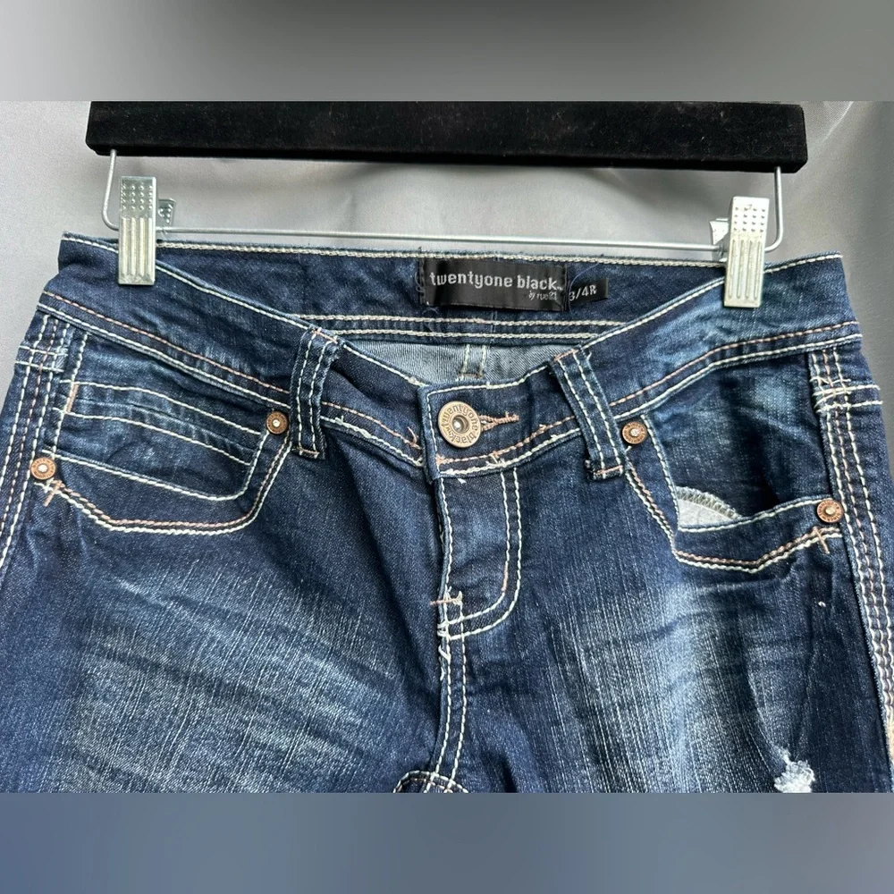 Rue 21 TwentyOne Black Size Curvy 3/4 Regular Low Rise Slim Boot - Picture 8 of 11